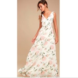 Lulus Romantic Possibilities White Floral Dress
